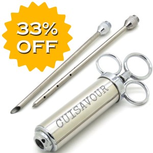 Cuisavour's 2 Oz Stainless Steel Seasoning Injector 